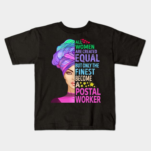 The Finest Become Postal Worker Kids T-Shirt by MiKi